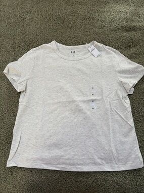 GAP Kids Heather Light Gray Short Sleeve Tee